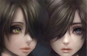 臉部 - 臉部少女-厚涂畫法