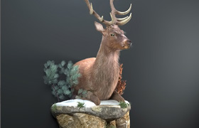 Resting deer