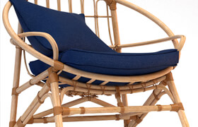 Armchair Pottery Barn Luling Rattan Chair