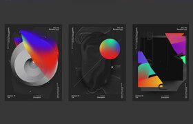 Baugasm? Series #9 - Design 3 Different Abstract Posters in Adobe Photoshop and Illustrator