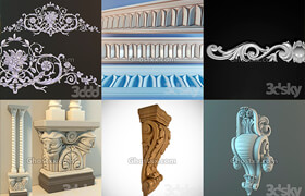 3dsky - Decorative plaster - 雕花角線模型 p5