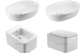 ?Dimensiva PRO 3D models Bundle - 6個浴缸臺盆馬桶模型