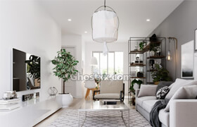 Living room Scandinavia CORONA - 3dmodel  ?