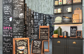 Set for creating slate surfaces with images of chalk 2