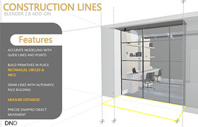 Construction Lines - Blender 精確 CAD 建模插件