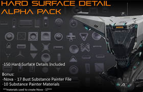 ArtStation - Hard Surface Detail Alphas - NOVA 17 - 貼圖