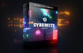 Big Films - Cybercity Pack - 4k Included Low and High Angle  MP4 High Quality - 視頻素材 1.36GB