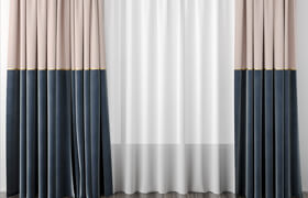 Curtains baked milk and gray-blue 50/50  ?
