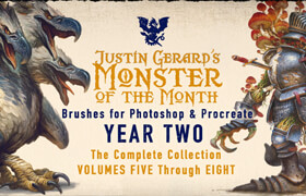 Artstation - Monster of the Month - YEAR TWO Brushes by Justin Gerard  ?