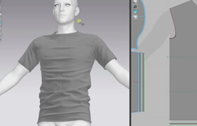 Artstation - Tutorial. Simple T-Shirt. MD, Clo3d. Rus+Eng Sub