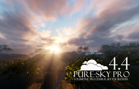 Pure-Sky Pro - Blender 天空和環境生成插件
