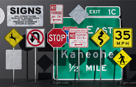 Bs Signs - 450 Street Signs - 模型材質