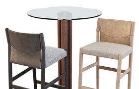 Porada: Bar Set (Table - Quadrifoglio Bistrot and Stools - Sveva)  ?