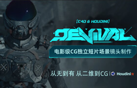 【正版】【大師】C4D+Houdini 電影級(jí)CG獨(dú)立短片《Revival重載新生》場景鏡頭制作教學(xué)