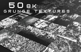 Johnny Fehr - 50 8K GrungeStencil Textures - 材質(zhì)貼圖    ?