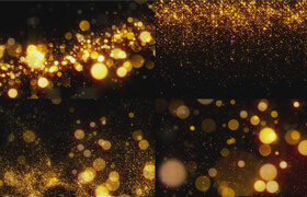 Golden Glitter Background Loops Animation Pack - 視頻素材