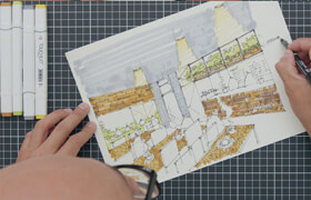 Domestika - Introduction to Freehand Architectural Design(Audio Spanish)