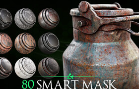 Artstation - 80 High-Detail Smart Mask - Texturing Essential  substance painter - MEGA PACK - 材質(zhì)貼圖