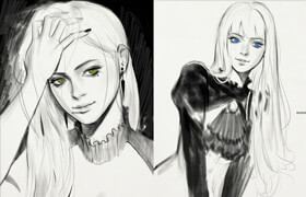 Artstation - Photoshop CS6 CC2019 Pencil Brush (Pencil Cursor) by Sy Lee - ps筆刷