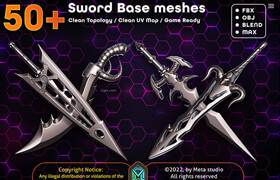 Artstation - 50 SWORD BASE MESH - 3dmodel    ?