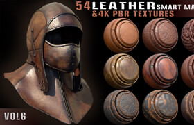 Artstation - 54 leather smart materials - 材質(zhì)貼圖    ?