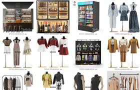 16個3dsky網(wǎng)站的店鋪店面模型合集
