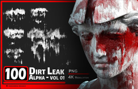 Artstation - 100 Dirt Leak Alpha - VOL 01 - 材質(zhì)貼圖