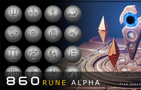 Artstation - 860 Rune Alpha (2 version) - 材質貼圖