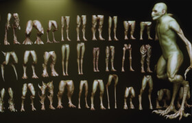 Artstation - LEGS - 33 Character & Creature legs Zbrush Insertmesh Brush - zb筆刷