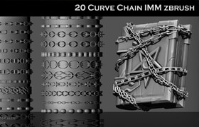Artstation - Zbrush RopesChains IMM Brushes - zb筆刷