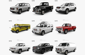 9輛GMC品牌的汽車模型