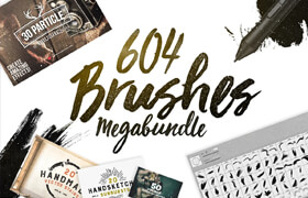Creativemarket - 604 Photoshop Brushes - ps筆刷