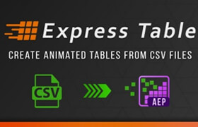 Express Table - After Effects中 從 csv 數據創建動畫插件