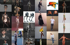 PBR Game and 3D-Scan 3D-Models Bundle June 2020