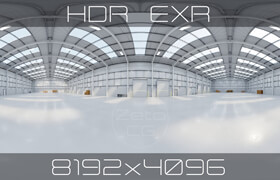 Zeto CG - HDRI - Industrial Warehouse Interior 11b - 8192x4096 - 材質