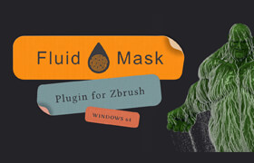 ?Fluid Mask - ZBrush 用流體模擬生成蒙版遮罩的插件
