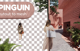 Pinguin - Cutout To Mesh - Blender 圖片轉(zhuǎn)模型插件