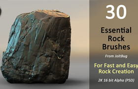 Artstation - Essential Rock Brushes Vol1 - zbrush筆刷