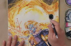 Domestika - Watercolor Techniques for Comic Book Covers