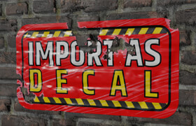 Import As Decal - Blender貼花插件