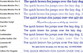 Adobe Photoshop fonts/Adobe Photoshop字體合集