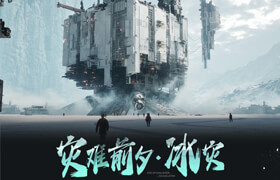 【正版】【大師】UE5科幻CG概念藝術《災難前夕-冰災》場景制作