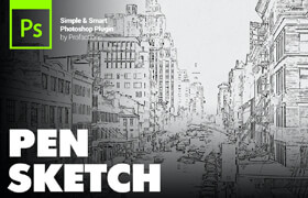 Pen Sketch Photoshop Plugin - ps鋼筆效果插件