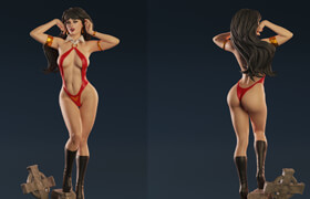 ArtStation - Abe3d - Vampirella - 3D Print Model