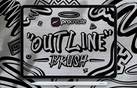 Dans Outline Lettering Brush Procreate - 筆刷