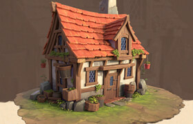 【正版】【大師】游戲次世代場景《童話小屋》制作技術(shù)全流程