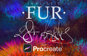 28 Realistic FUR Brushes for Procreate - 筆刷
