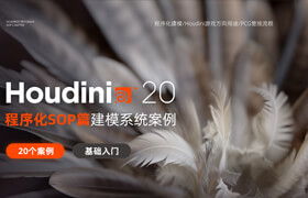 【正版】【大師】Houdini20程序化建模Sop篇系統案例【20個案例】