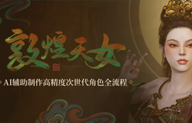 【正版】【大師】AI輔助制作高精度次世代角色《敦煌天女》全流程