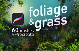 60 'Foliage & Grass' brushes for Procreate - 筆刷